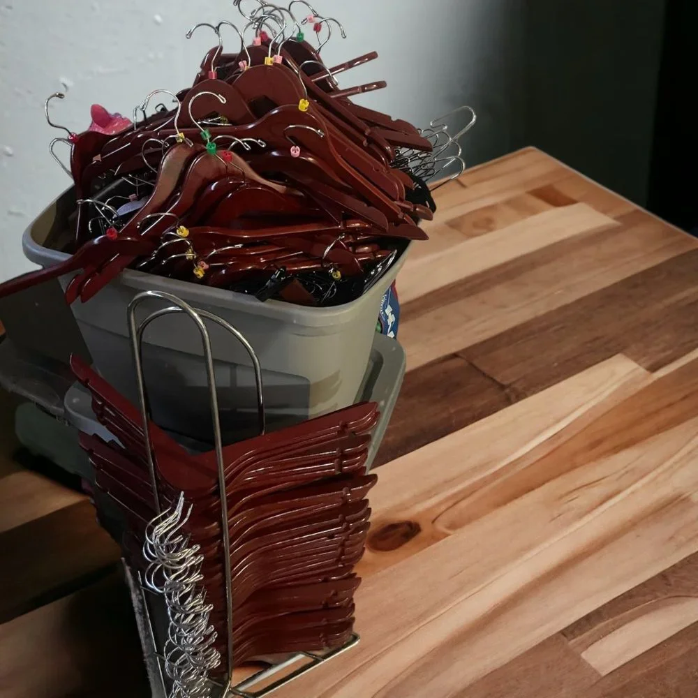 Dark Brown Wood Hard Durable Hangers